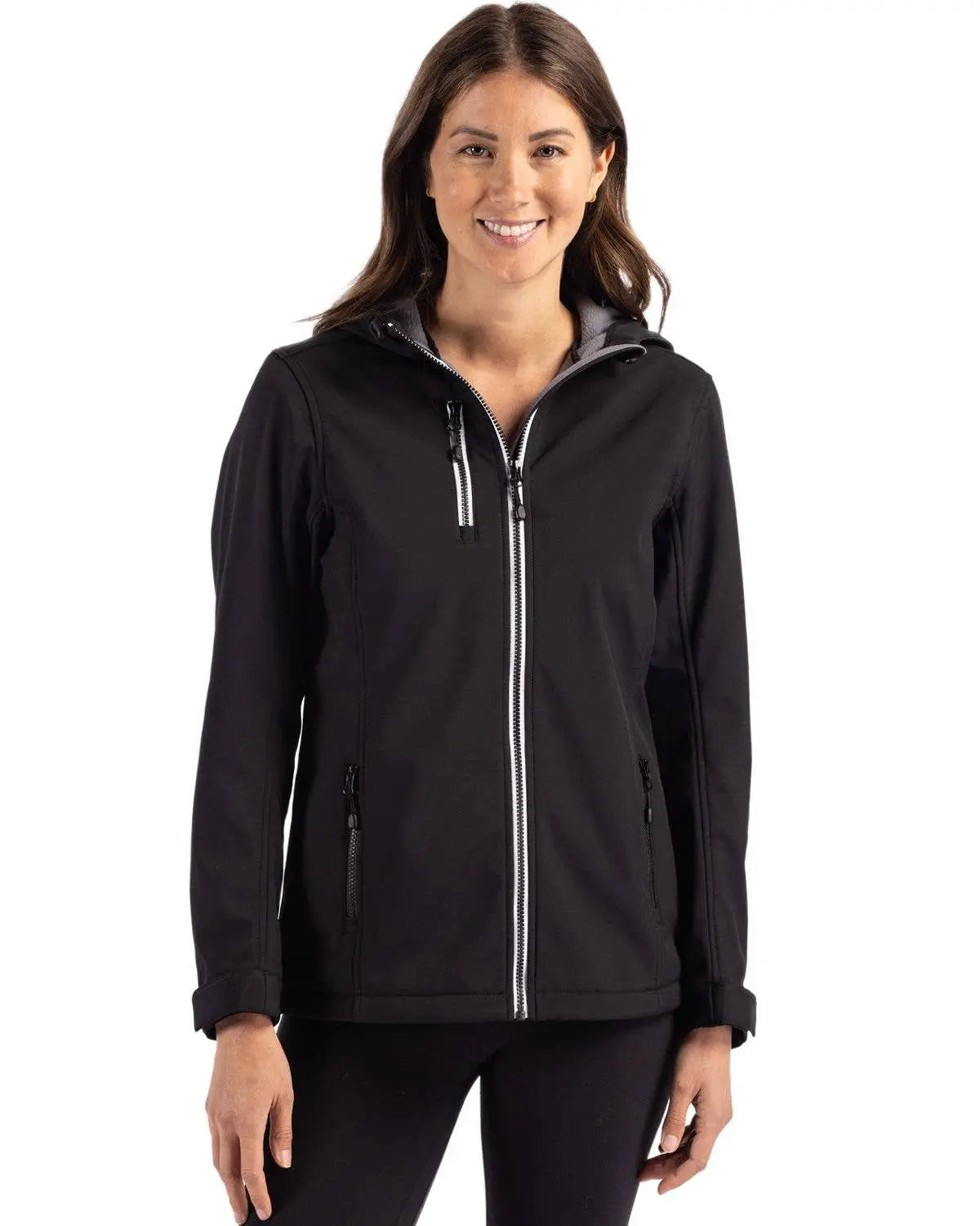 Clique Telemark Eco Stretch Full Zip Womens Hooded Jacket Cutter & Buck