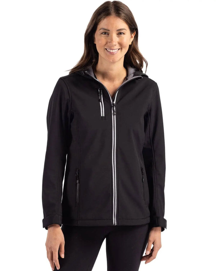 Clique Telemark Eco Stretch Full Zip Womens Hooded Jacket Cutter &amp; Buck