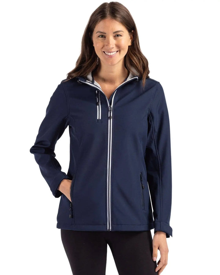 Clique Telemark Eco Stretch Full Zip Womens Hooded Jacket Cutter &amp; Buck