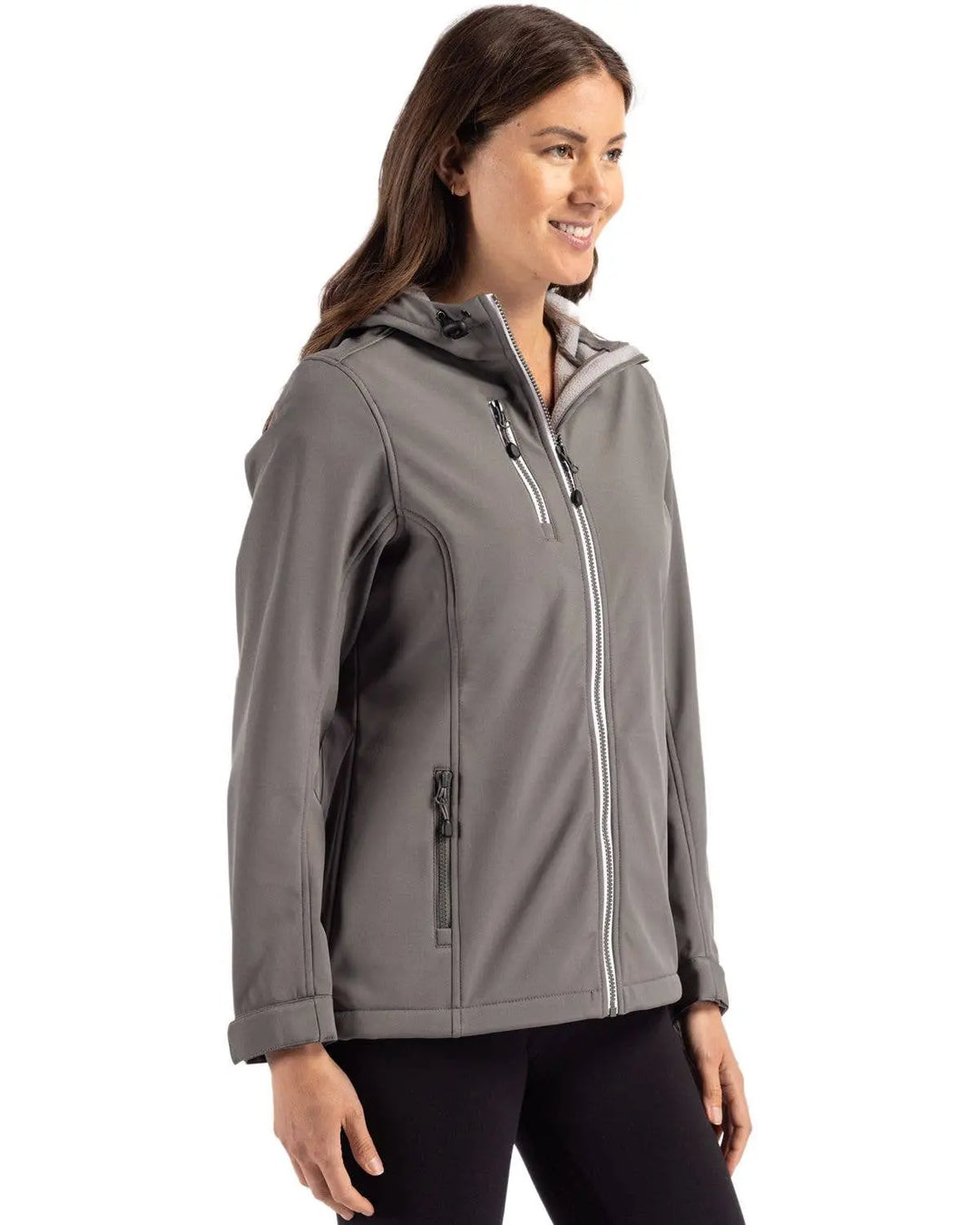 Clique Telemark Eco Stretch Full Zip Womens Hooded Jacket Cutter &amp; Buck