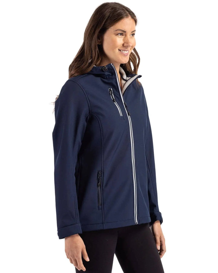 Clique Telemark Eco Stretch Full Zip Womens Hooded Jacket Cutter &amp; Buck