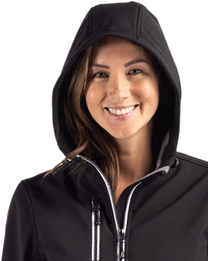 Clique Telemark Eco Stretch Full Zip Womens Hooded Jacket Cutter &amp; Buck