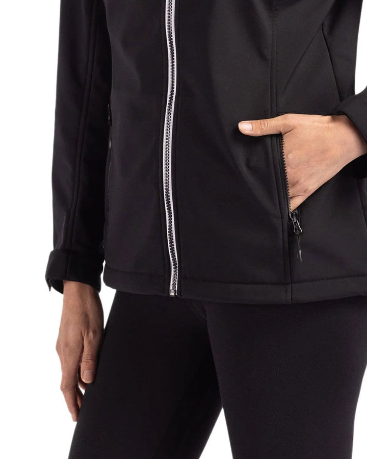 Clique Telemark Eco Stretch Full Zip Womens Hooded Jacket Cutter &amp; Buck