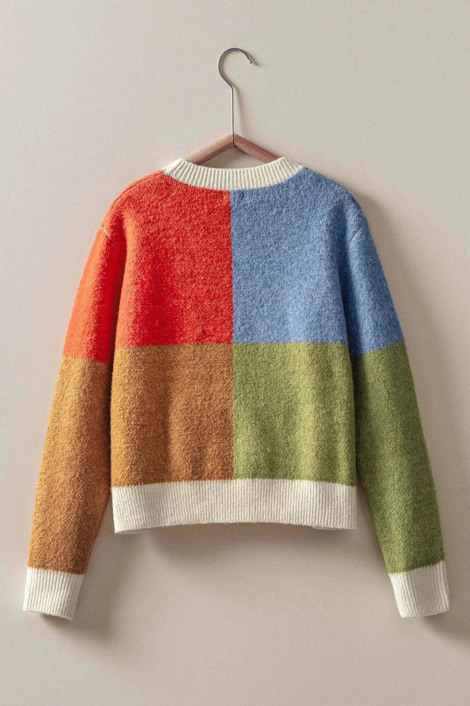 Colorblock Horse Intarsia Graphic Sweater Urban Daizy