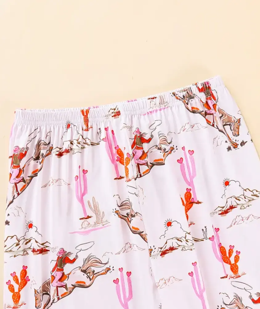 Cowgirl Cactus Dreams  2 pc Pajama Set RIDE OR DIE EQUESTRIAN SHOP