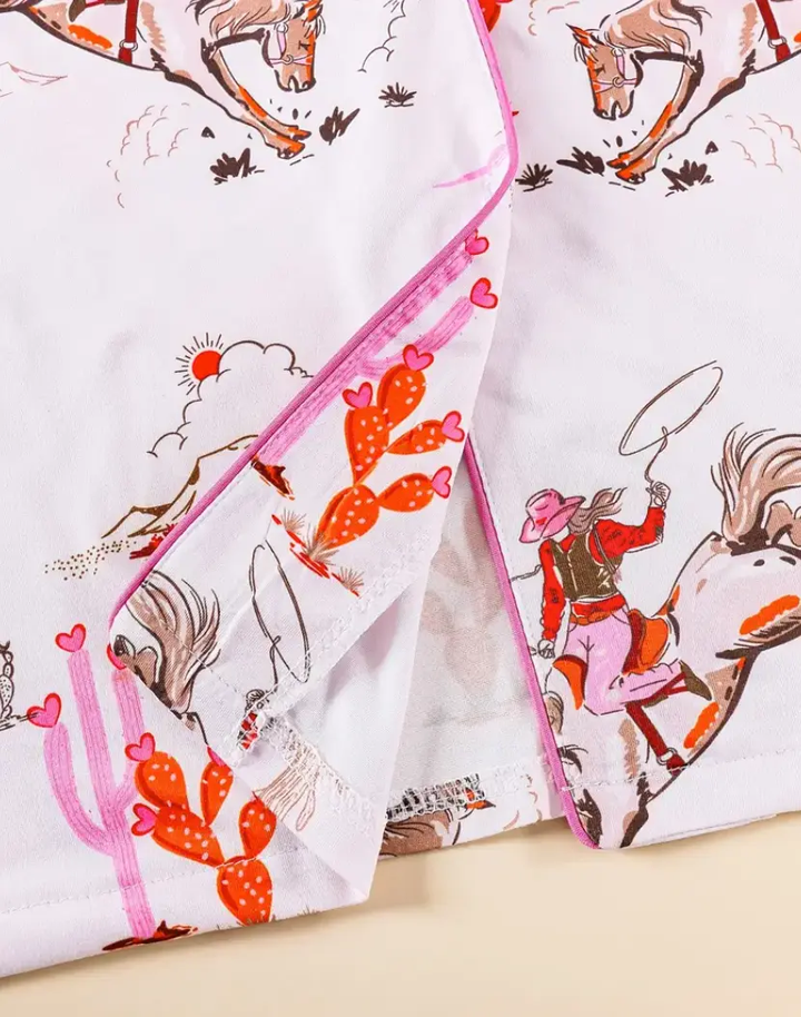 Cowgirl Cactus Dreams  2 pc Pajama Set RIDE OR DIE EQUESTRIAN SHOP