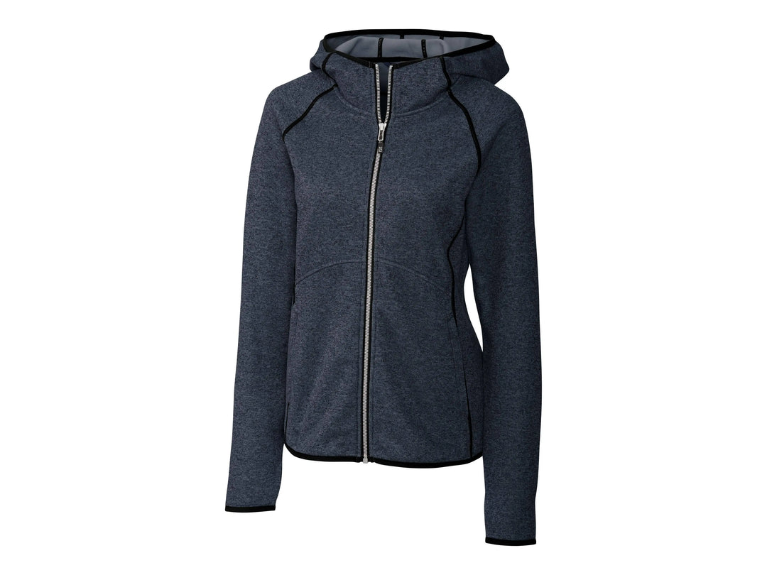 Cutter &amp; Buck Mainsail Sweater-Knit Hoodie Womens Jacket Cutter &amp; Buck