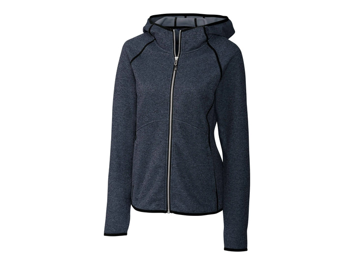 Cutter &amp; Buck Mainsail Sweater-Knit Hoodie Womens Jacket Cutter &amp; Buck
