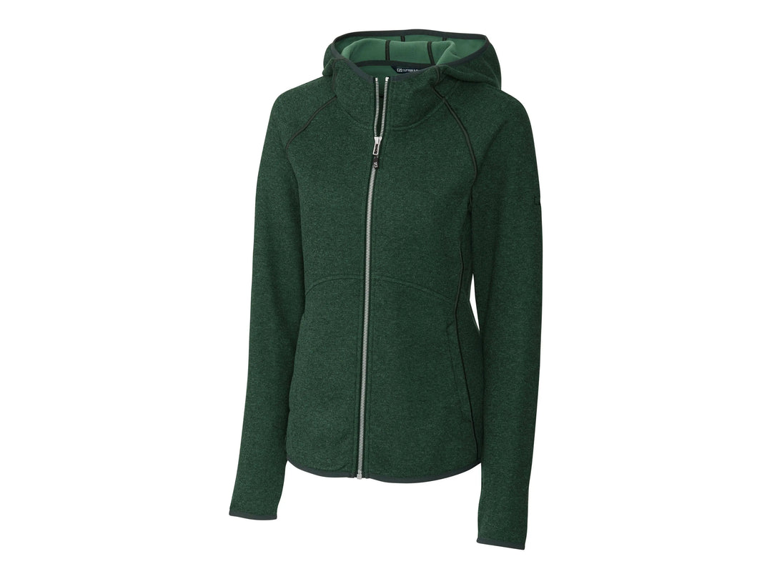 Cutter &amp; Buck Mainsail Sweater-Knit Hoodie Womens Jacket Cutter &amp; Buck