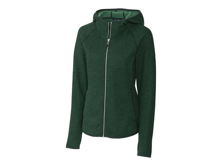 Cutter &amp; Buck Mainsail Sweater-Knit Hoodie Womens Jacket Cutter &amp; Buck
