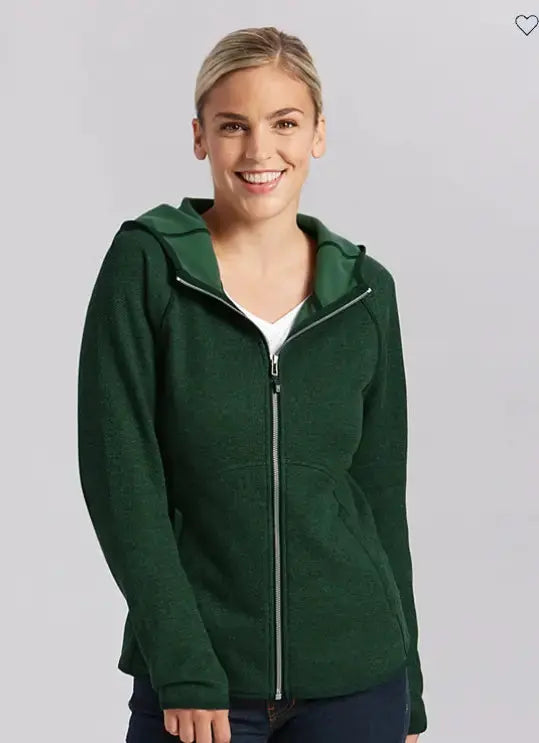 Cutter &amp; Buck Mainsail Sweater-Knit Hoodie Womens Jacket Cutter &amp; Buck