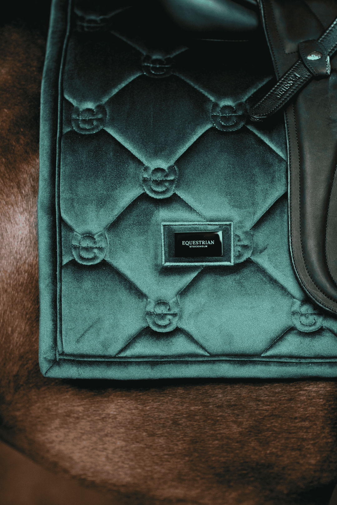 Equestrian Stockholm Velvet Classic Dressage Pad - Sycamore Green
