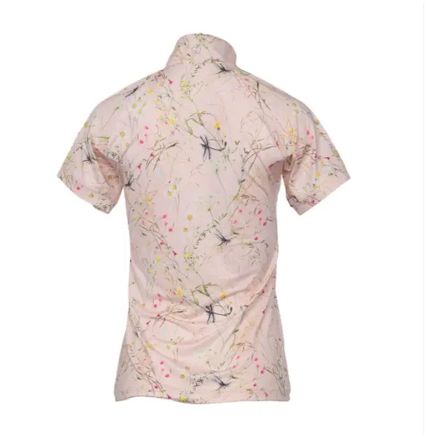 Dapplebay Dragonfly Meadow Pink Short Sleeve 1/4 Zip Dapplebay