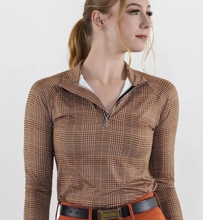 Dapplebay Heirloom Glen Plaid 1/4 Zip Long Sleeve Dapplebay