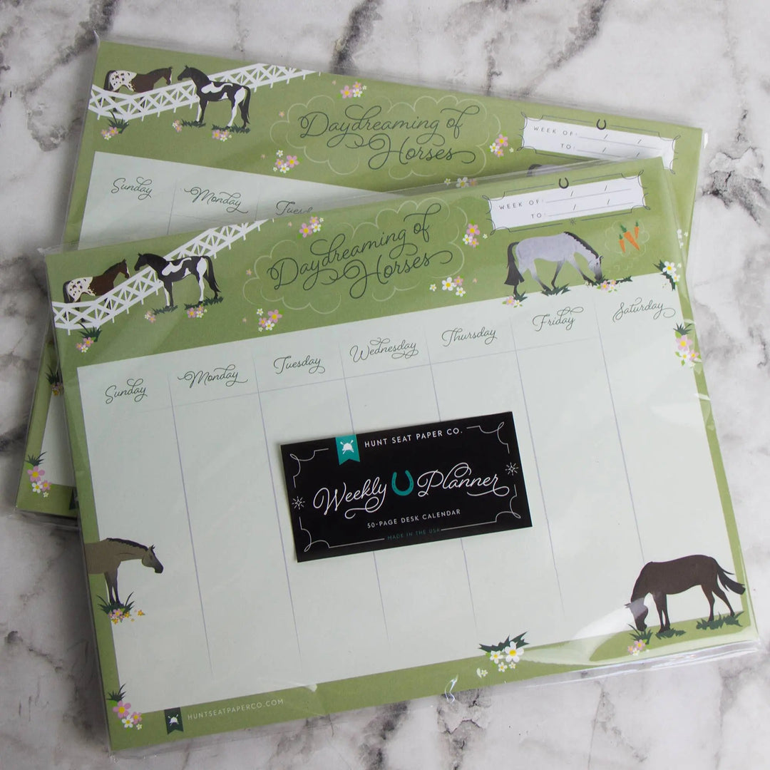 Daydreaming Horses Weekly Planner 8" x 11" Hunt Seat Paper Co.