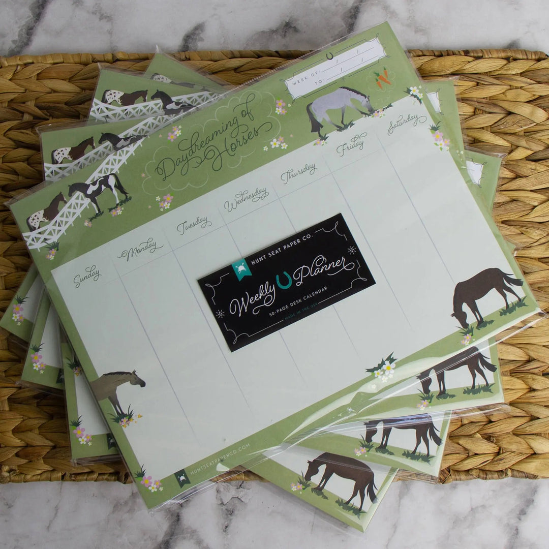 Daydreaming Horses Weekly Planner 8" x 11" Hunt Seat Paper Co.