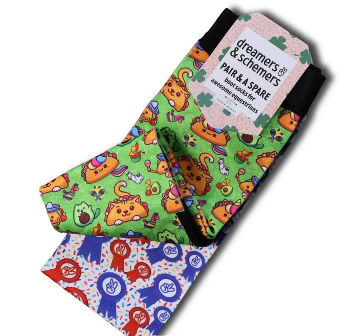 Dreamers &amp; Schemers Pair &amp; a Spare Boot Socks