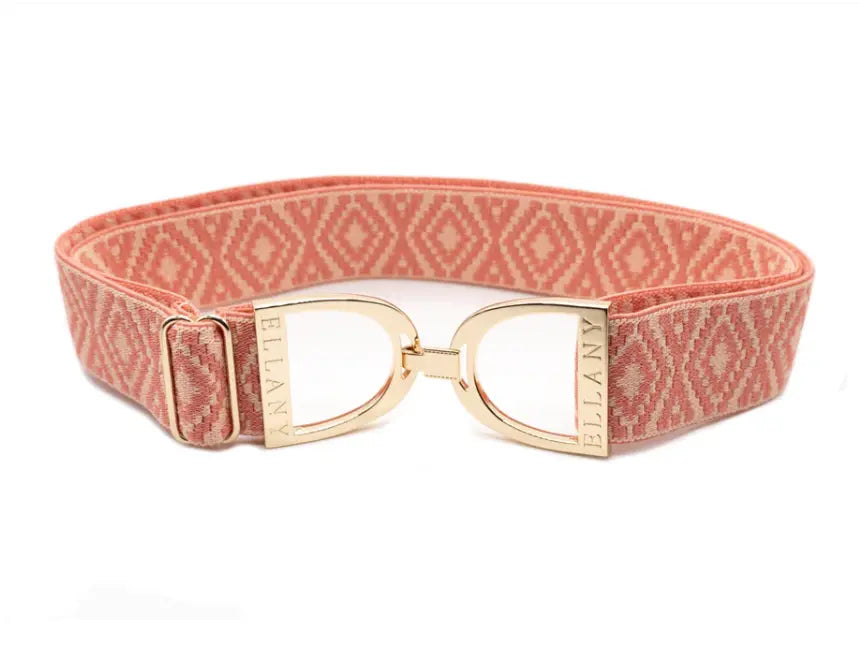 Ellany Belts - 1.5" Coral Ornata with Gold Stirrup ELLANY