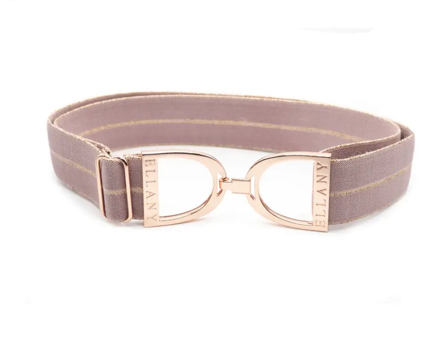 Ellany Belts - 1.5" Lilac Kaylie Rose Gold Stirrup ELLANY