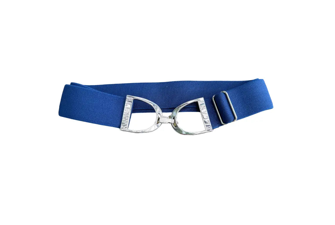 Ellany Belts - 1.5" Petrol with Silver Stirrup ELLANY