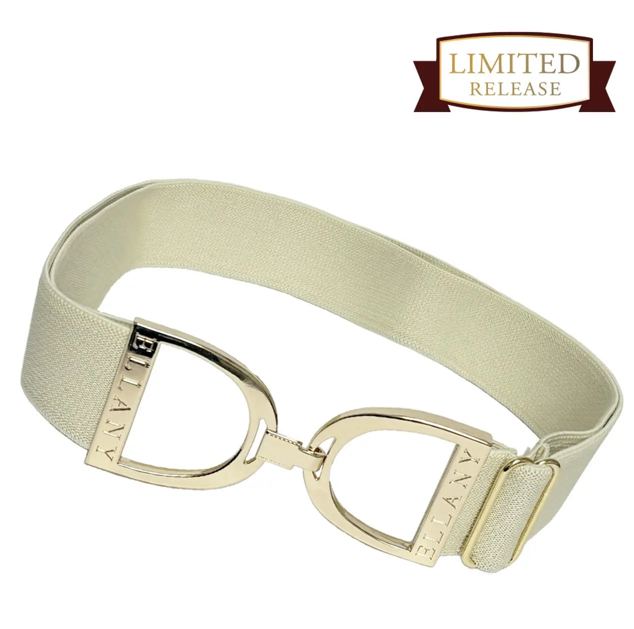 Ellany Belts -   1.5" Solid Buttercream Gold Stirrup ELLANY