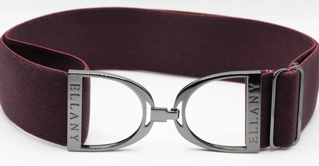Ellany Belts - Bordeaux with Gunmetal Stirrup ELLANY