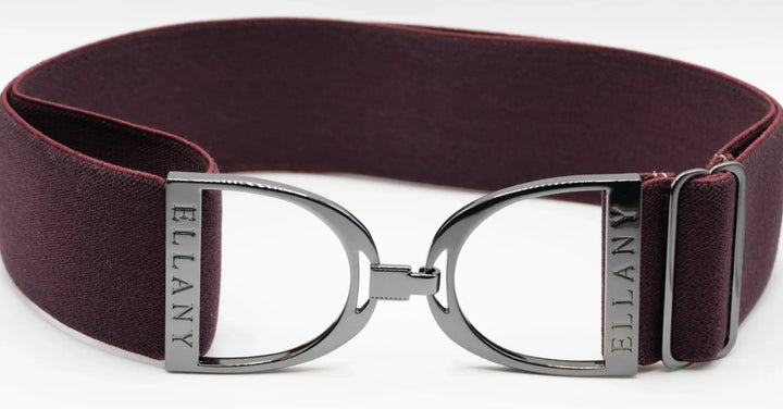 Ellany Belts - Bordeaux with Gunmetal Stirrup ELLANY