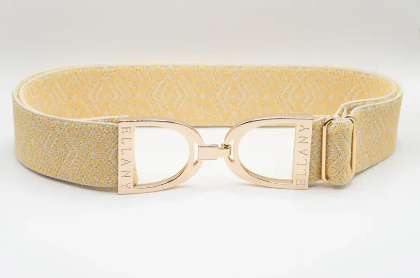 Ellany Belts - Buttercream Tribal Gold Stirrup ELLANY