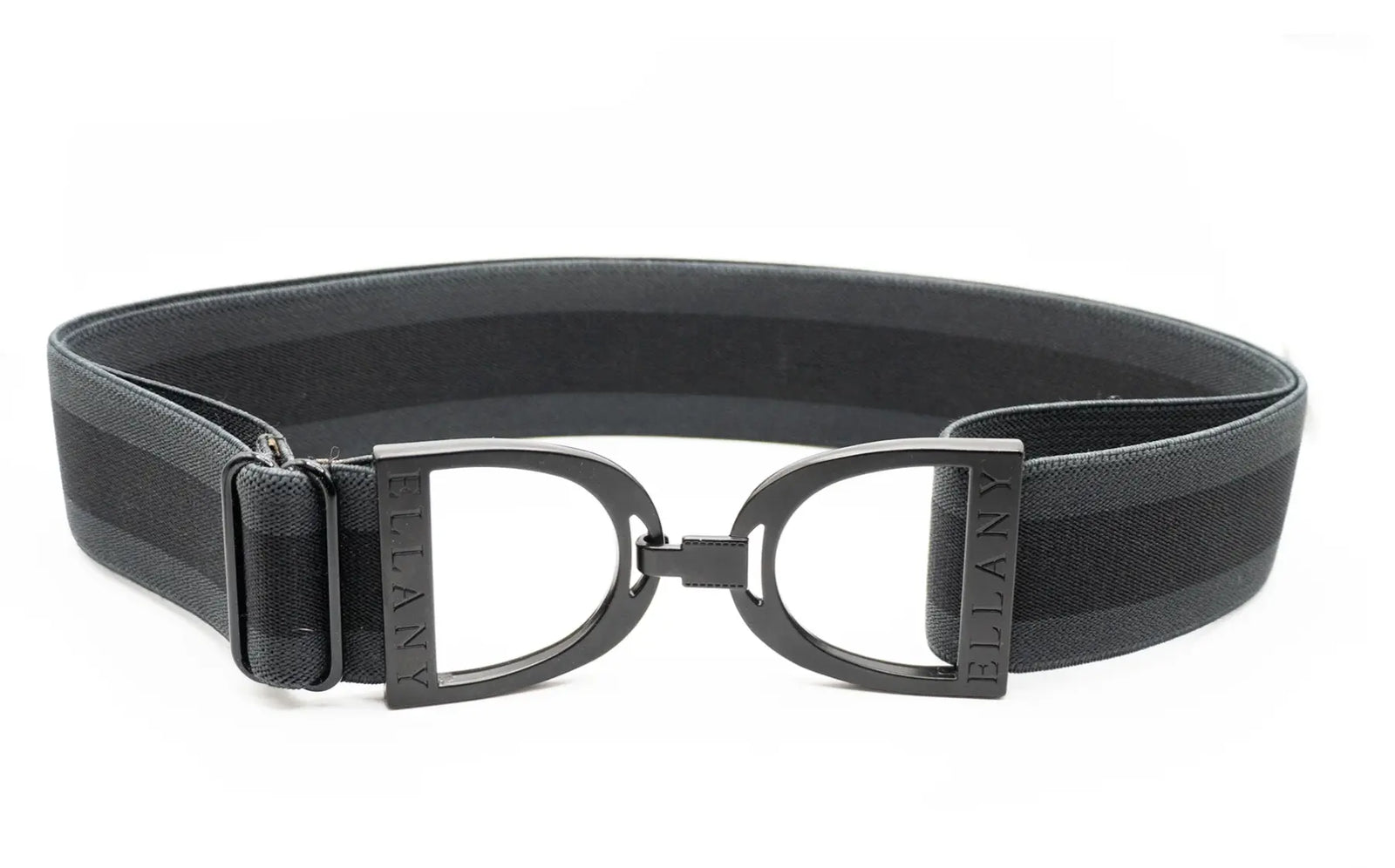 Ellany Belts - Charcoal Stripes with Stirrup Buckle ELLANY