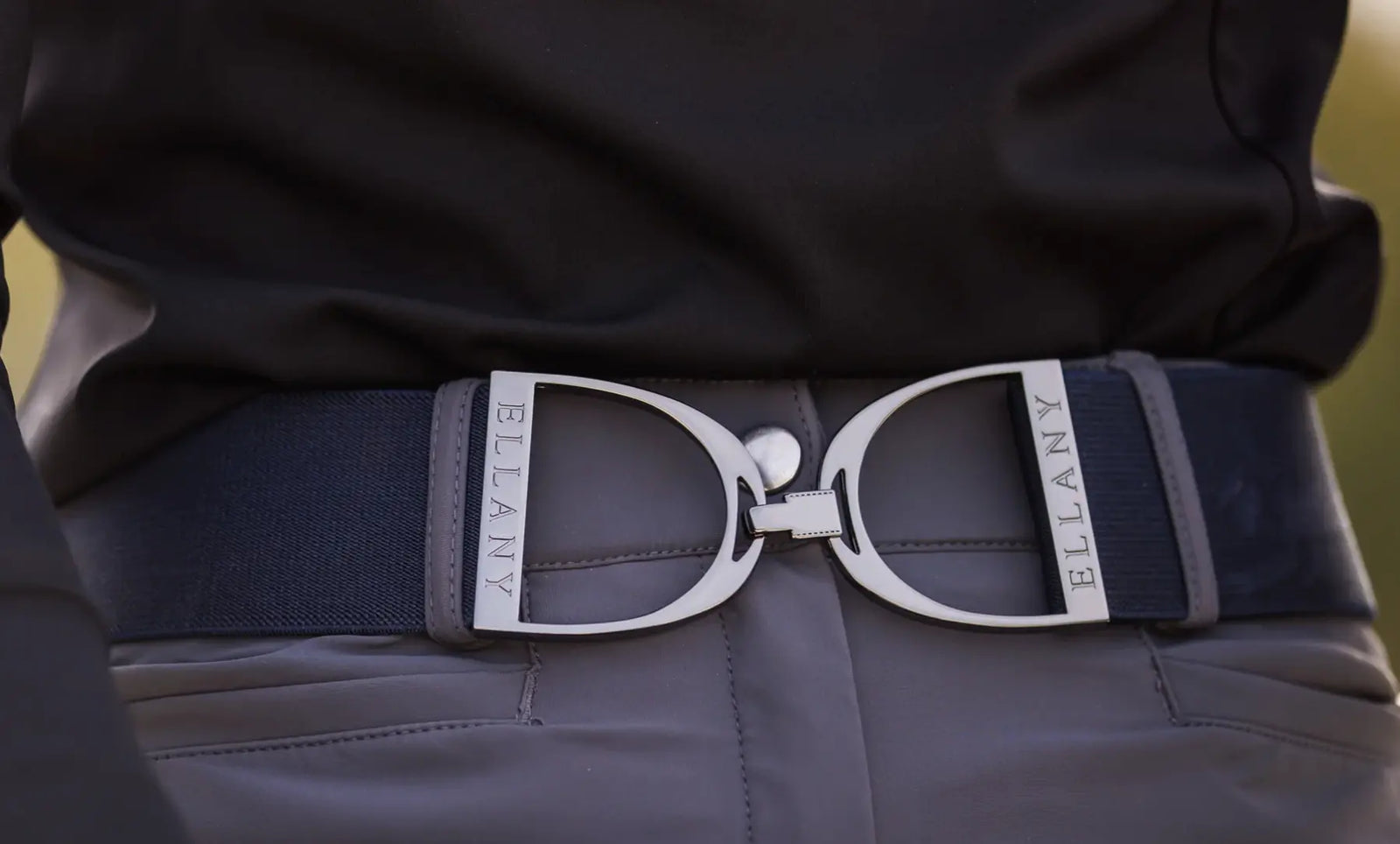 Ellany Belts - Dark Navy Gunmetal Stirrup ELLANY