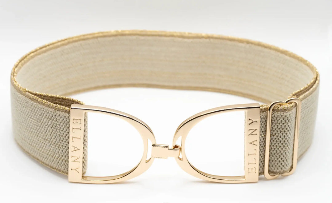 Ellany Belts - Gold Dakota with Gold Stirrup ELLANY