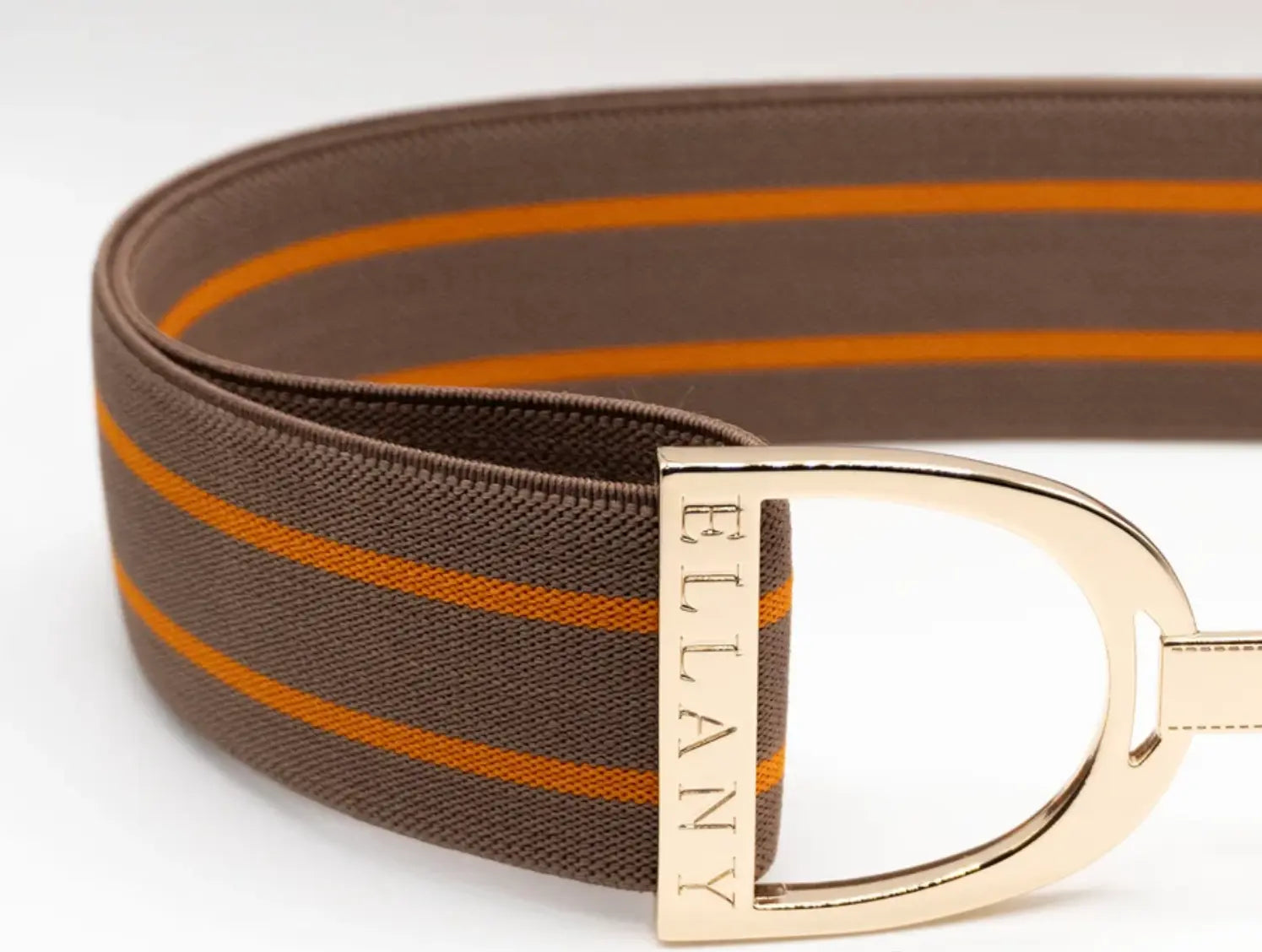 Ellany Belts - Ophelia Brown with Gold Stirrup ELLANY