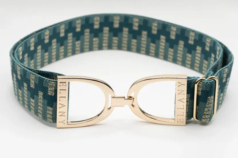 Ellany Belts - Teal Lydon with Gold Stirrup ELLANY