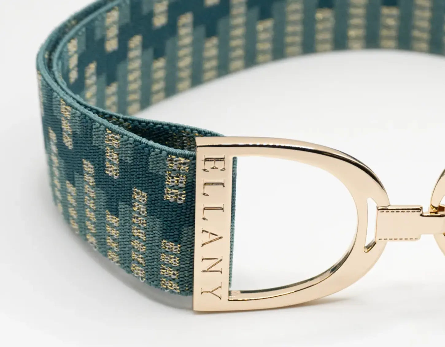 Ellany Belts - Teal Lydon with Gold Stirrup ELLANY