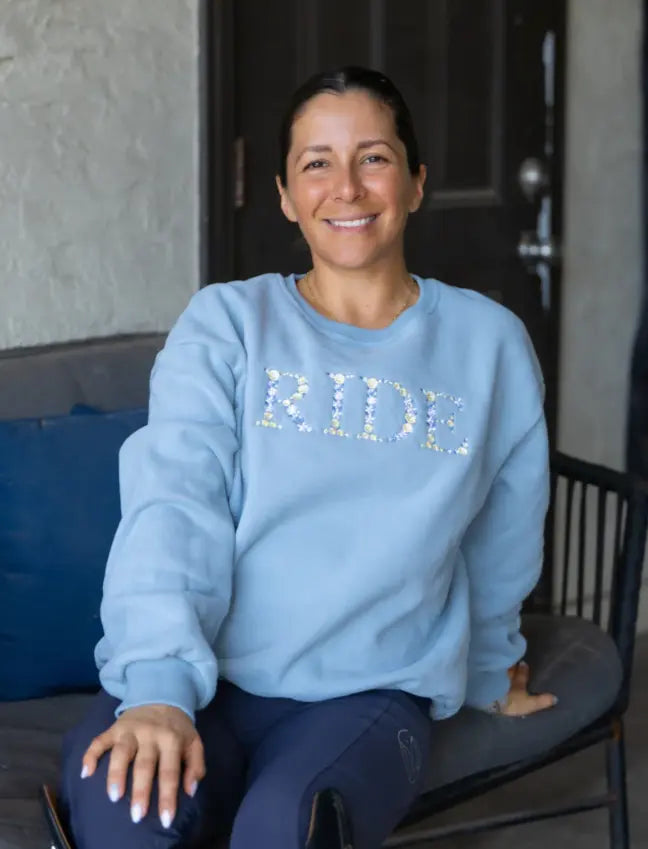 Ellany Soft Spun RIDE embroidered Sweatshirt ELLANY