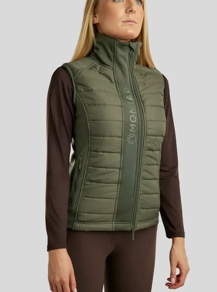Emma Bodywarmer Quilted Vest - Pine Green Montar