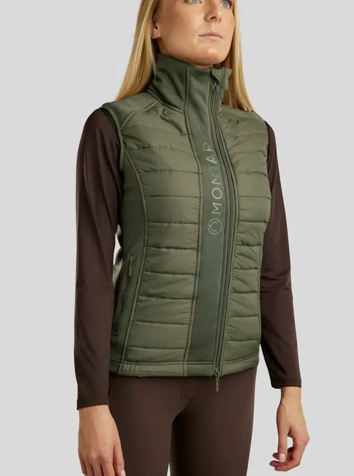 Emma Bodywarmer Quilted Vest - Pine Green Montar