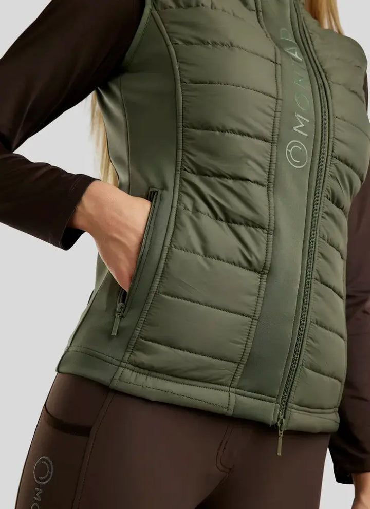 Emma Bodywarmer Quilted Vest - Pine Green Montar