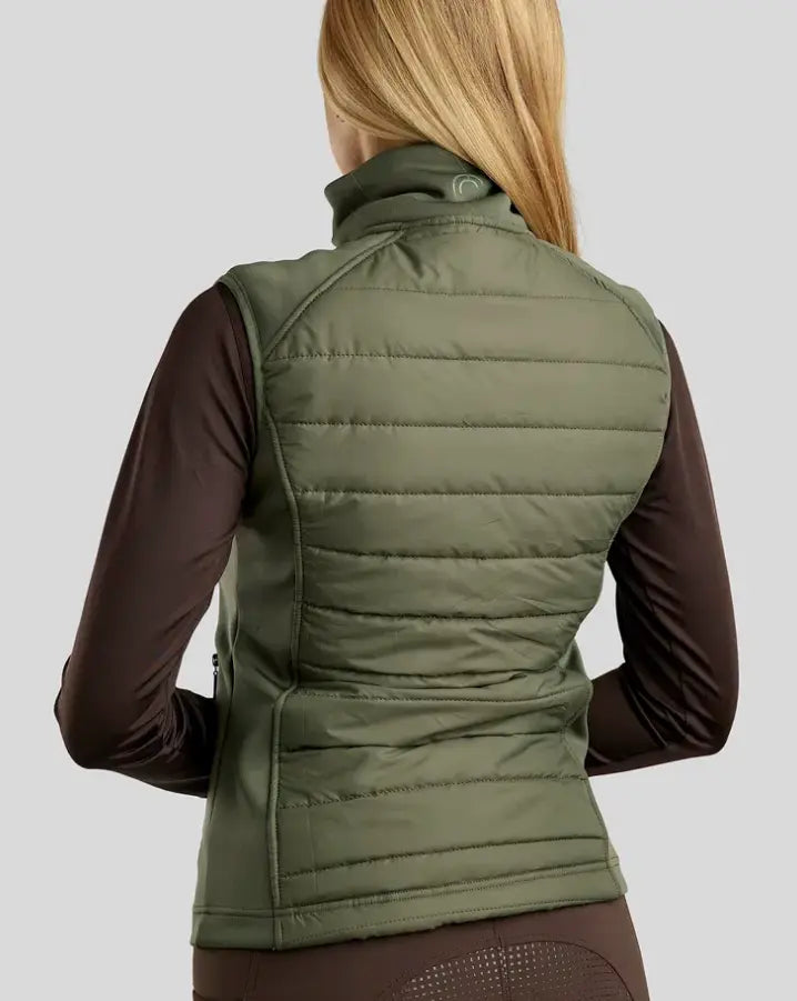 Emma Bodywarmer Quilted Vest - Pine Green Montar