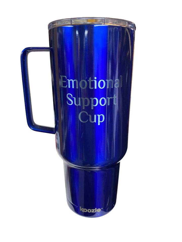 Emotioal Support Cup - 40z. Insulated Stainless Steel Tumbler with lid un.sus.tain.a.ble apparel