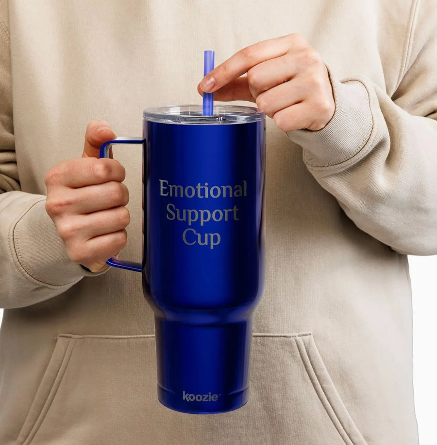 Emotional Support Cup - 40z. Insulated Tumbler with lid un.sus.tain.a.ble apparel