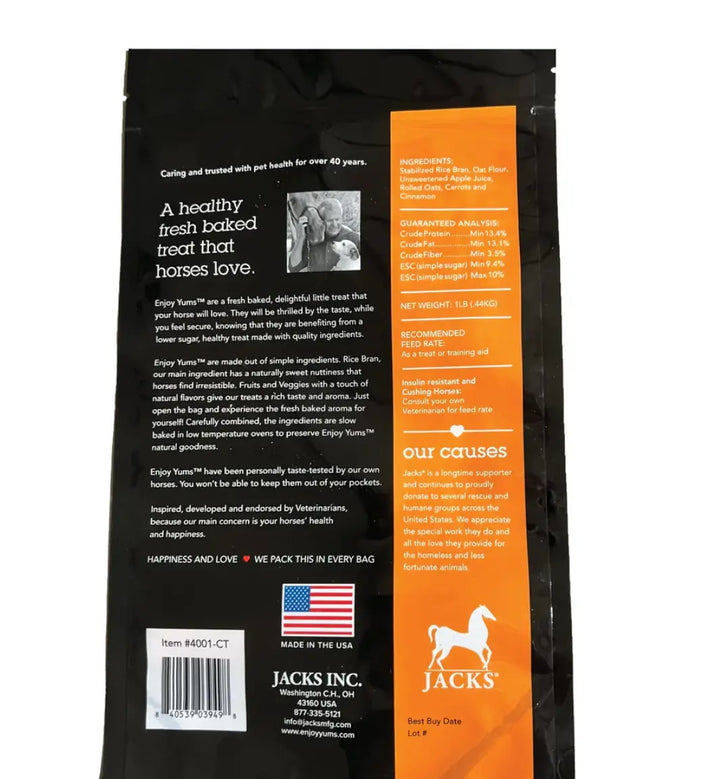 Enjoy Yums All-Natural Low Sugar Horse Treats Jack&