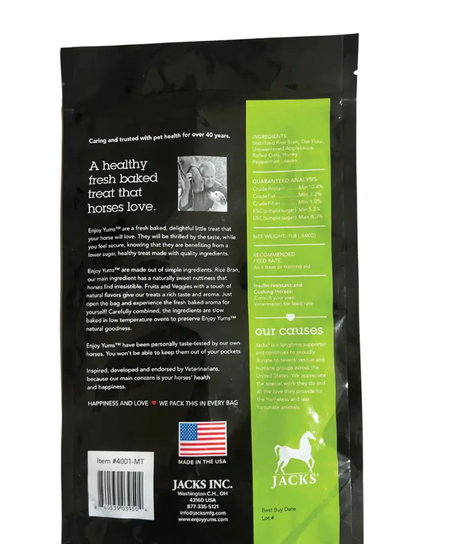 Enjoy Yums All-Natural Low Sugar Horse Treats Jack&