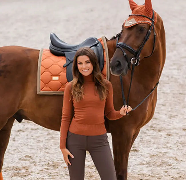 Equestrian Stockholm Classic Bronze Gold Dressage Pad Equestrian Stockholm