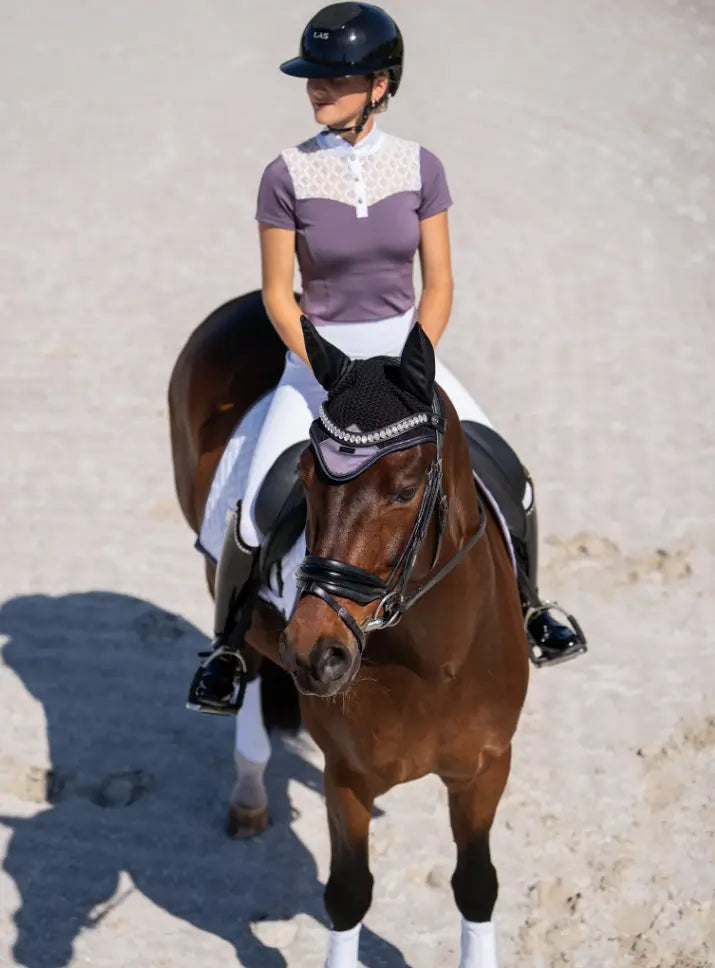Equestrian Stockholm Crystal Champion Competition Top - Dark Violet Equestrian Stockholm