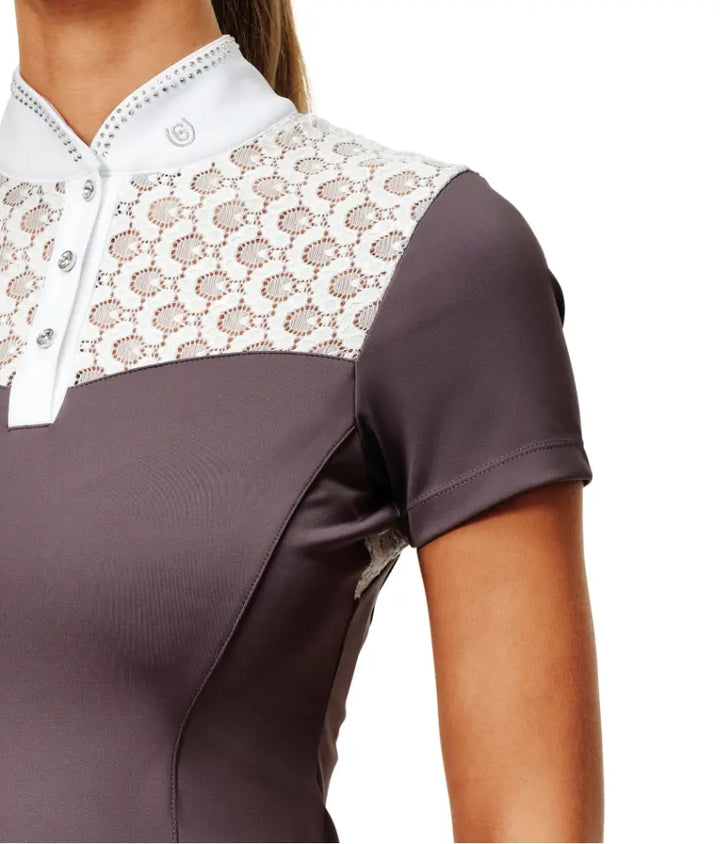 Equestrian Stockholm Crystal Champion Competition Top - Dark Violet Equestrian Stockholm