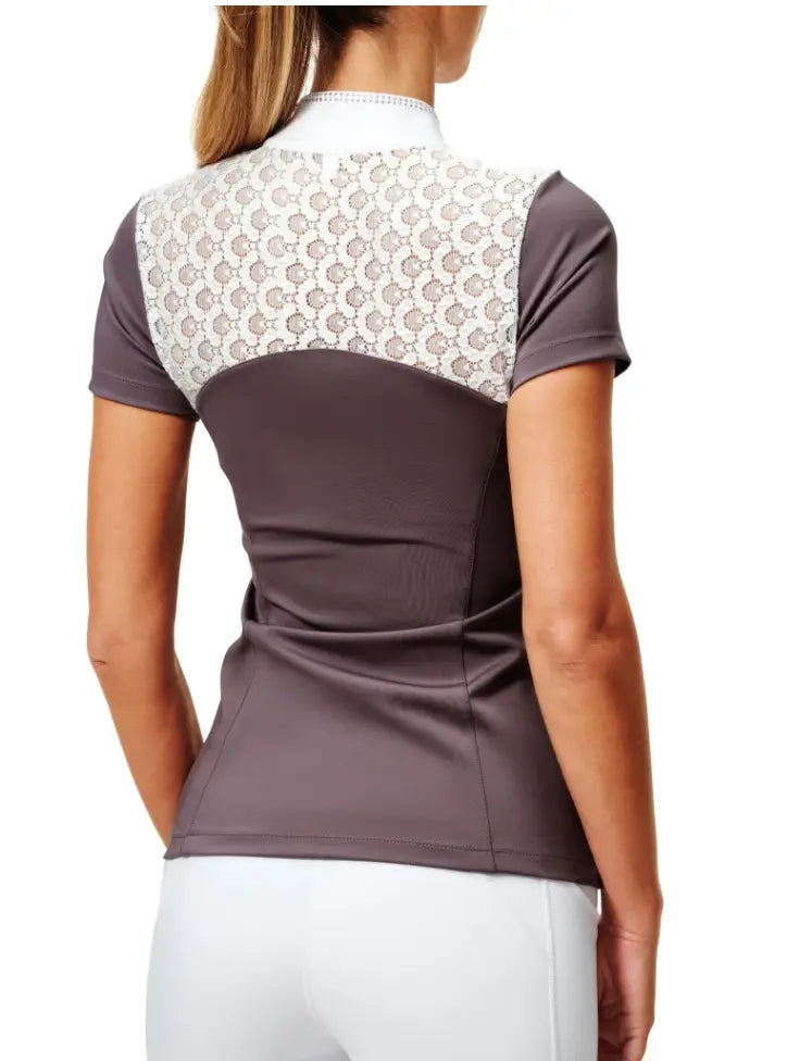 Equestrian Stockholm Crystal Champion Competition Top - Dark Violet Equestrian Stockholm