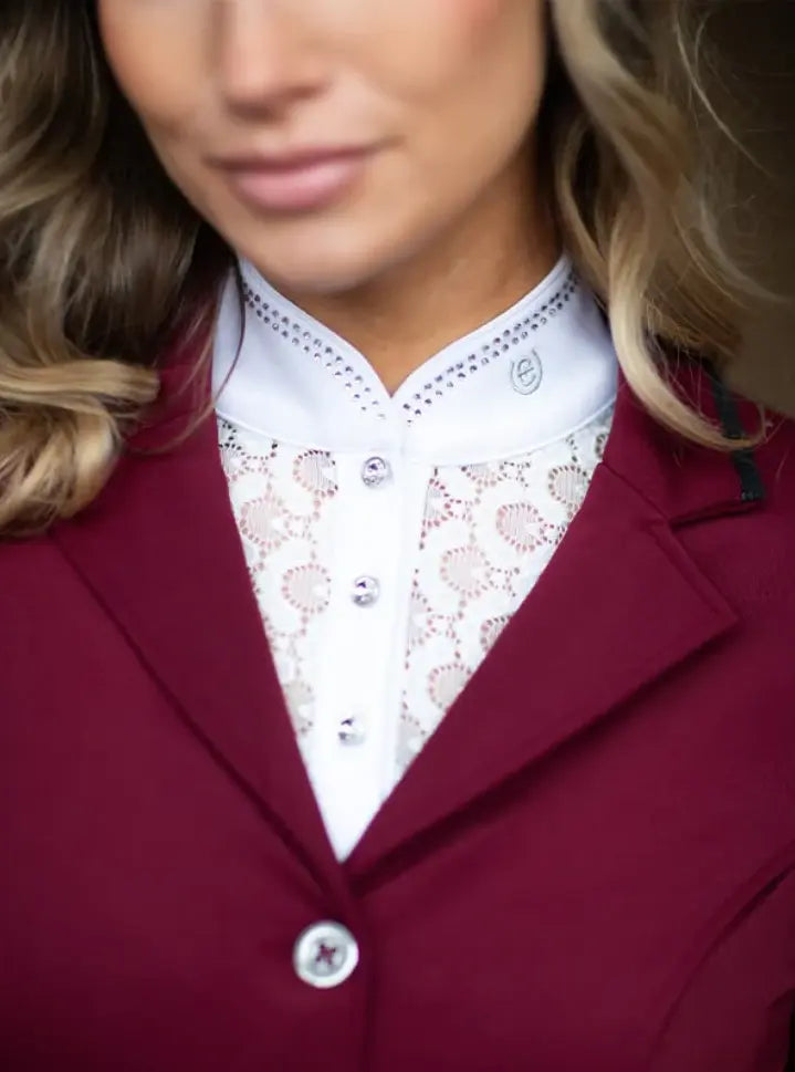 Equestrian Stockholm Crystal Champion Competition Top - White Equestrian Stockholm