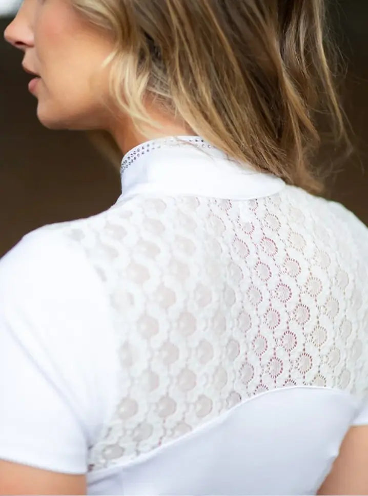 Equestrian Stockholm Crystal Champion Competition Top - White Equestrian Stockholm