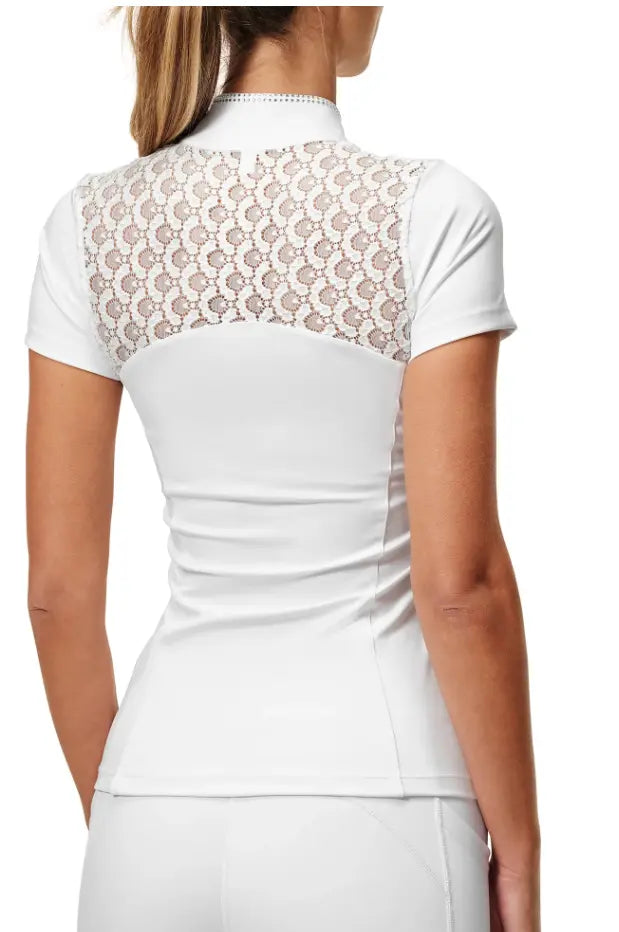 Equestrian Stockholm Crystal Champion Competition Top - White Equestrian Stockholm